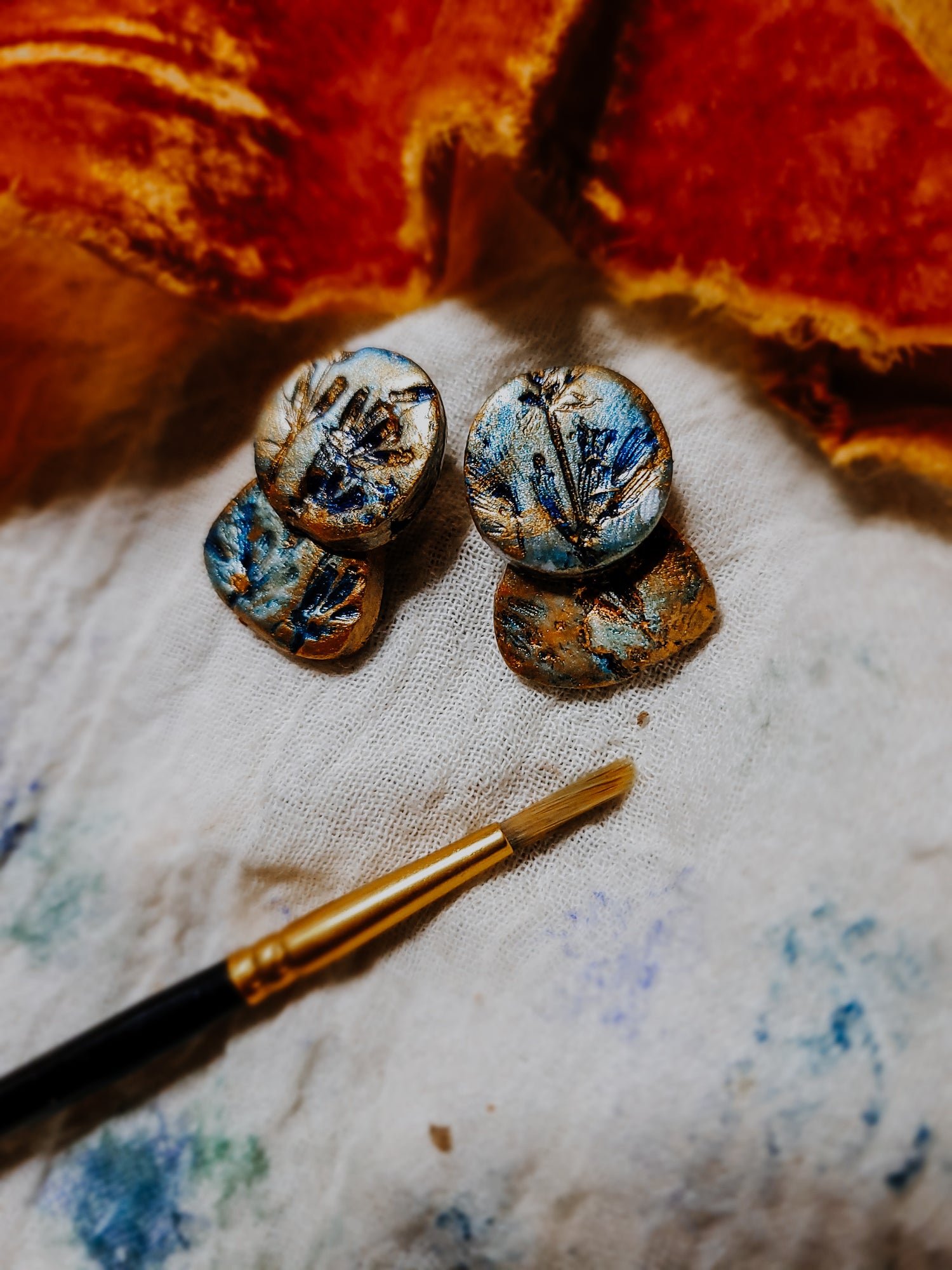 Lavender Clay Watercolor Earrings